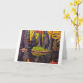 リフレクション、砂湖、アルゴマ |ローレン・ハリス | カード (黄色い花)