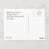 リフレクションPCツインタワーズワールドトレードセンターNYC ポストカード (裏面)