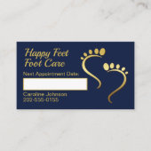 リフレクソロジストキロポジストペディキュアアポイントメント 名刺 (正面)