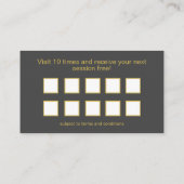 リフレクソロジストポダイアトリストペディキュアロイヤリティカード 名刺 (裏面)