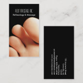 リフレクソロジーおよび足のマッサージ 名刺 (正面/裏面)