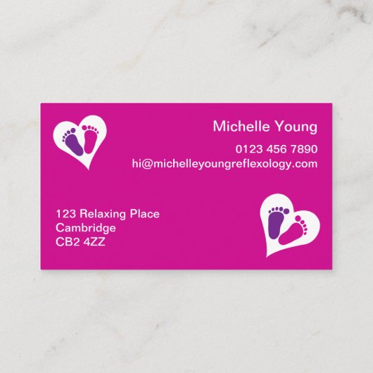 リフレクソロジーの名刺 名刺 (裏面)