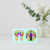 リフレクソロジーの足の地図 ポスター 名刺 (スタンド正面)