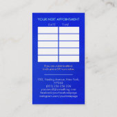 リフレクソロジーカラフル足跡フローリッシュオーナメント 名刺 (裏面)