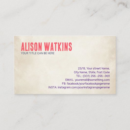 リフレクソロジーカラフル足跡フローリッシュオーナメント 名刺 (裏面)