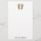 リフレクソロジーキロポディポディトリー足ノート 便箋 (正面)