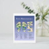 リフレクソロジーグラフ – 青 ポストカード (スタンド正面)