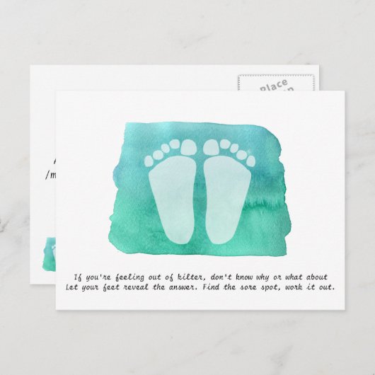 リフレクソロジーセラピスト名刺はがき ポストカード (正面/裏面)