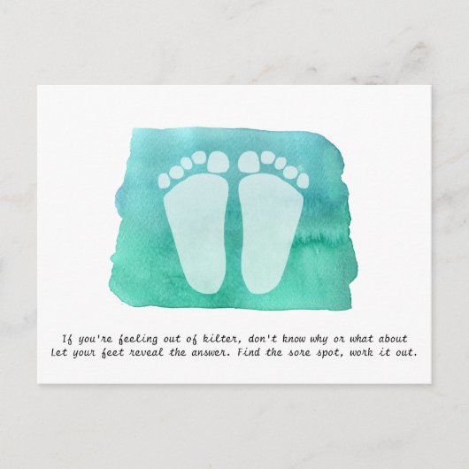 リフレクソロジーセラピスト名刺はがき ポストカード (正面)