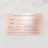 リフレクソロジーバラグリッターブルーネイビーアポイントメント 予約カード (裏面)