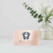 リフレクソロジーバラグリッターブルーネイビーアポイントメント 予約カード (スタンド正面)