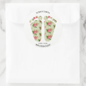 リフレクソロジービジネスロゴシール足chiropodist ラウンドシール (バッグ)