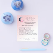 リフレクソロジーピンクロータスフラワービジネスマーケティング チラシ (シングル)