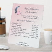 リフレクソロジーピンクロータスフラワービジネス価格表 台座サイン (インサイチュ)