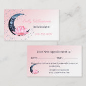 リフレクソロジーピンクロータスフラワームーン 予約カード (正面/裏面)