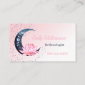 リフレクソロジーピンクロータスフラワームーン 予約カード (正面)