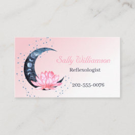 リフレクソロジーピンクロータスフラワームーン 名刺