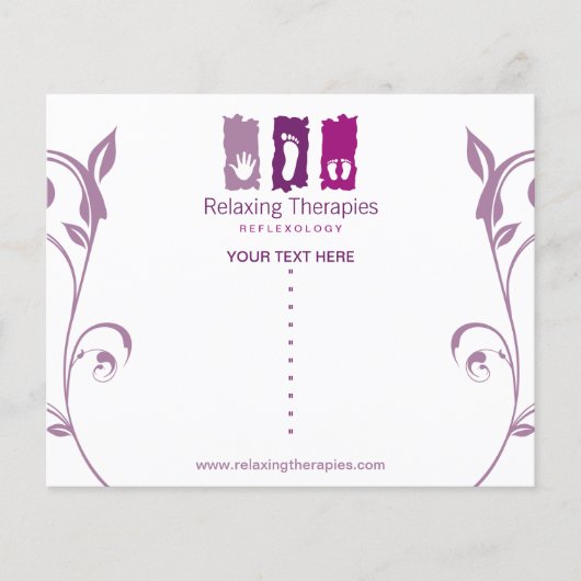 リフレクソロジーフライヤー チラシ (正面)