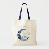 リフレクソロジーブルーロータスフラワービジネスプロモーション トートバッグ (正面)