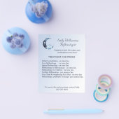 リフレクソロジーブルーロータスフラワービジネスマーケティング チラシ (シングル)