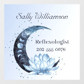 リフレクソロジーブルーロータスフラワービジネス ウィンドウサイン (シート)