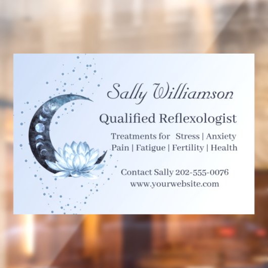 リフレクソロジーブルーロータスフラワームーンプロモーション ウィンドウサイン (シート2)