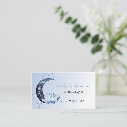 リフレクソロジーブルーロータスフラワームーン 予約カード (スタンド正面)