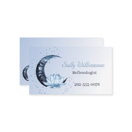 リフレクソロジーブルーロータスフラワームーン 名刺