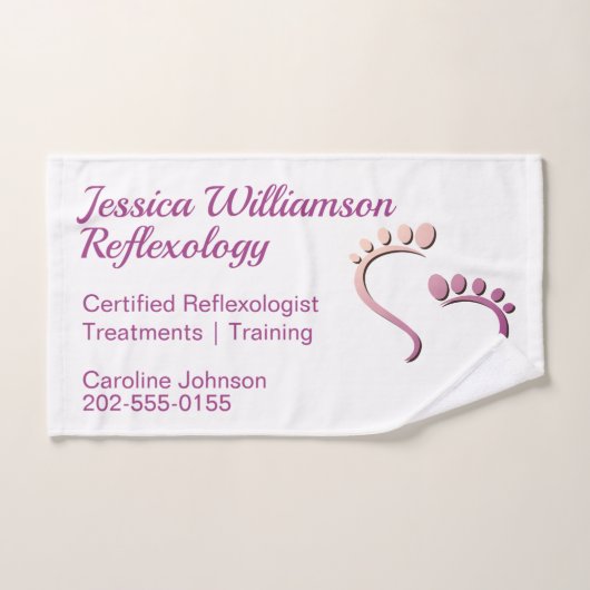 リフレクソロジーポディトリスト足 ハンドタオル (ハンドタオル)