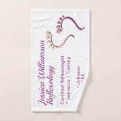 リフレクソロジーポディトリスト足 ハンドタオル (ハンドタオル)