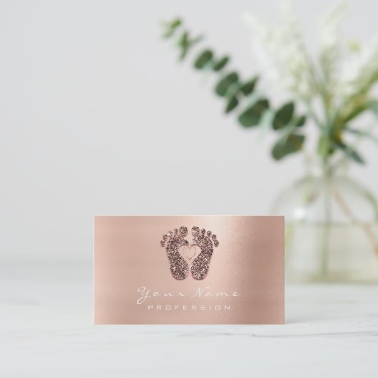 リフレクソロジーマッサージセラピストグリッターアポイントメント 予約カード (スタンド正面)