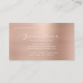 リフレクソロジーマッサージセラピストグリッターアポイントメント 予約カード (裏面)