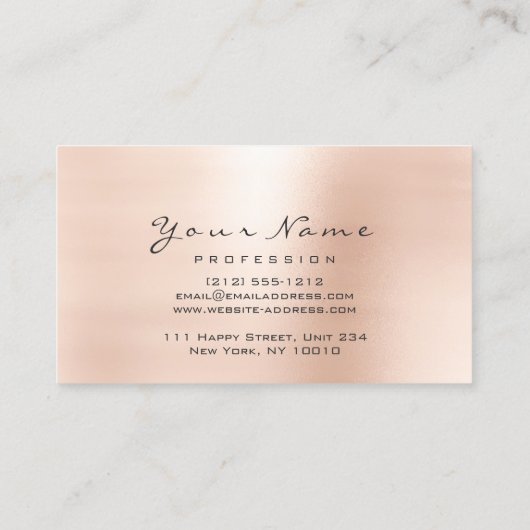 リフレクソロジーマッサージセラピストスキニーバラピンク 名刺 (裏面)