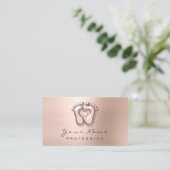 リフレクソロジーマッサージセラピストスキニーバラ赤面 名刺 (スタンド正面)