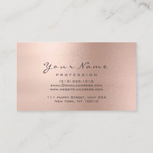 リフレクソロジーマッサージセラピスト銀バラ赤面 名刺 (裏面)