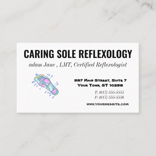 リフレクソロジーリフレクソロジスト名刺2022 名刺 (正面)