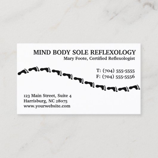 リフレクソロジーリフレクソロジスト名刺 名刺 (正面)