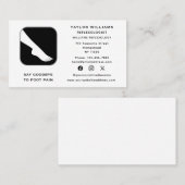 リフレクソロジーリフレクソロジスト足ドクターソーシャルメディア 名刺 (正面/裏面)