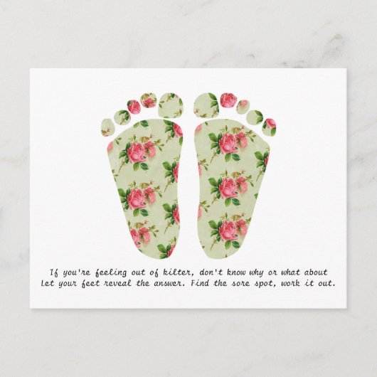 リフレクソロジー名刺はがき ポストカード (正面)