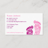 リフレクソロジー名刺 名刺 (裏面)