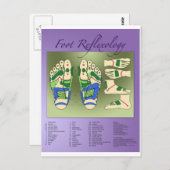 リフレクソロジー図 ポストカード (正面/裏面)