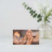 リフレクソロジー指圧足マッサージセラピスト 名刺 (スタンド正面)