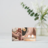 リフレクソロジー指圧足マッサージセラピスト 名刺 (スタンド正面)