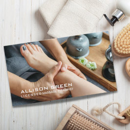 リフレクソロジー指圧足マッサージセラピスト 名刺