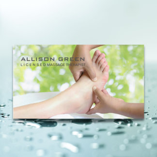 リフレクソロジー指圧足マッサージセラピスト 名刺