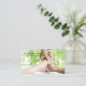 リフレクソロジー指圧足マッサージセラピスト 名刺 (スタンド正面)