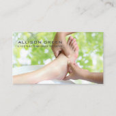 リフレクソロジー指圧足マッサージセラピスト 名刺 (正面)