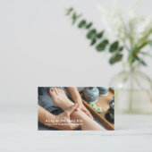 リフレクソロジー指圧足マッサージセラピスト 名刺 (スタンド正面)