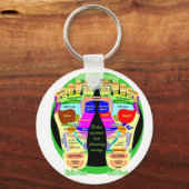 リフレクソロジー足地図 キーホルダー (正面)