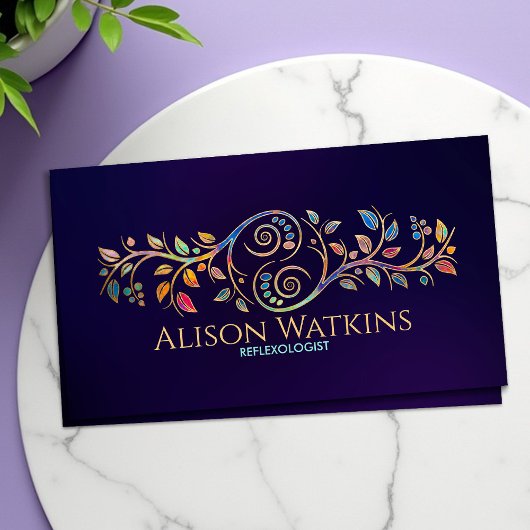 リフレクソロジー – イカラフルンヤンオーナメント 名刺